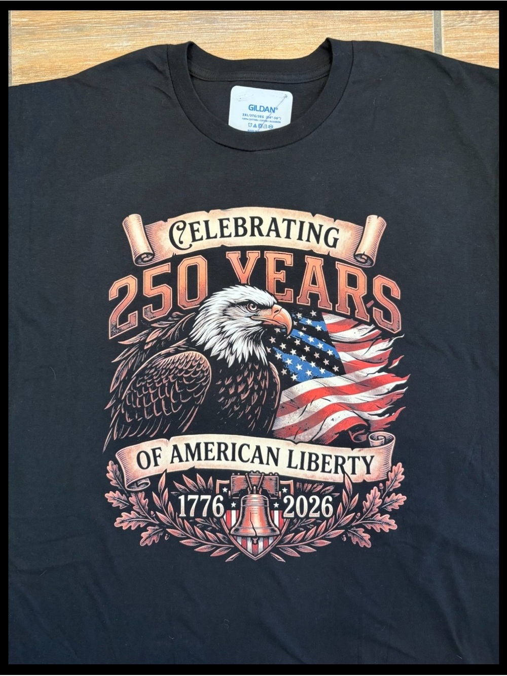 250 Years Celebrating USA T-Shirt Size 3 X With 2 Images Front and  Back Tag